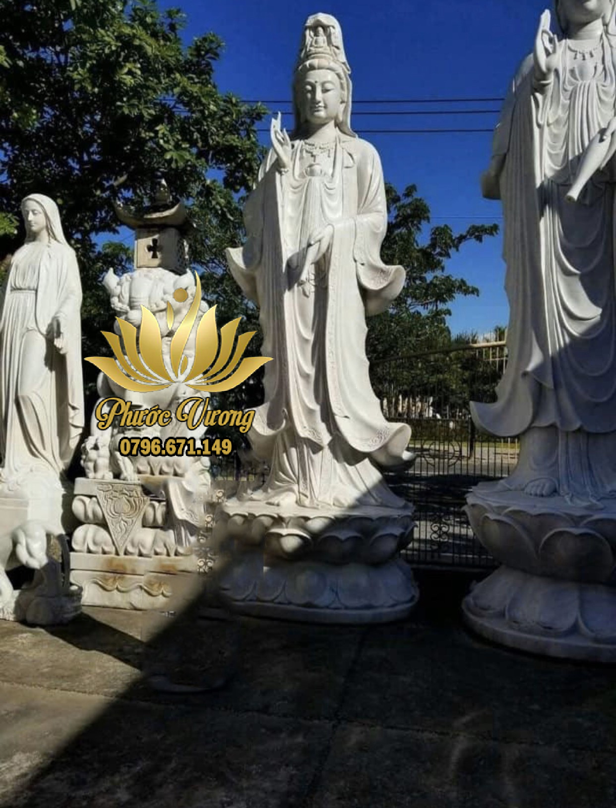 tượng phật quan thế âm bằng đá