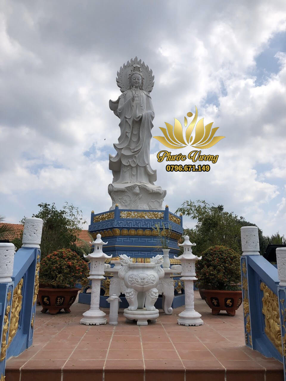 tượng phật quan âm đá non nước