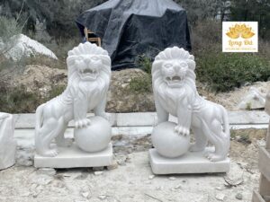 Tượng Sư Tử Đá được chế tác tại Cơ Sở Điêu Khắc Đá Mỹ Nghệ Long Đá