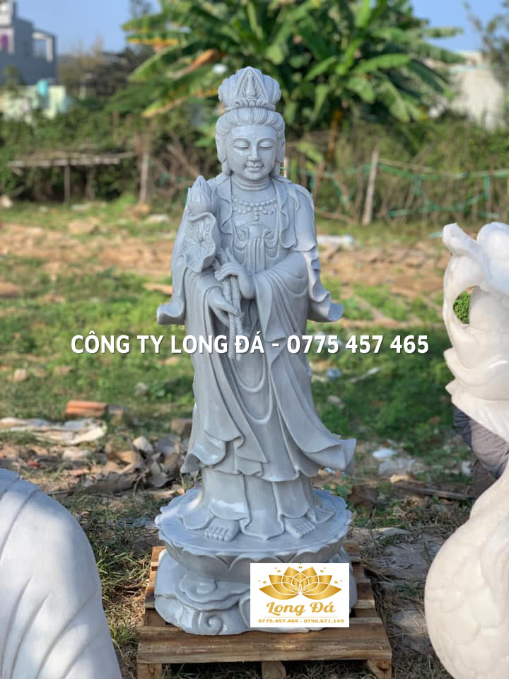 Tượng Phật Thế Chí Bồ Tát bằng đá tự nhiên nguyên khối